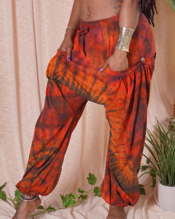 Fire Sign Tie Dye Cotton Pant